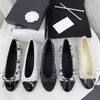 New Bowtie Glitter Ballet shoe leather Round toe flats women's Luxury Designers Fashion ins Casual Dress shoes high quality factory footwear Size 35-43