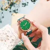 Relojes de pulsera para mujer, reloj con cielo estrellado, moda clásica de lujo para mujer, relojes de pulsera de cuarzo de cuero, reloj femenino, gota