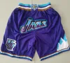 Vintage Just Purple Don Basketball Shorts Po prostu skrót z kieszeniami Retro 1993 Męskie zamek błyskawiczne krótkie szorki koszykówki S-XXL