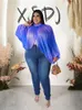 Women's Plus Size T-Shirt Blouses or Tops for Woman Long Sleeve Blouse Plus Size Chic Elegant Transparent Loose Ladies Blouse Wholesale Drop 230715