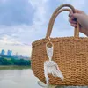 Keychains ZWPON Bohemian Style Mermaid Fishtail Macrame Knitted Key Rings For Women Fashion Outdoor Accessories