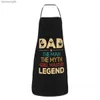 The Man The Myth The Grill Master Aprons for Women Men Father Day Gift Adult Kitchen Chef Bib Tablier Cuisine Cooking Baking L230620