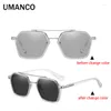 Zonnebril Umanco Square Driver Pochromic Voor Mannen Vrouwen PC Metalen Frame Kleur Veranderen Zonnebril Anti UV400 Trendy Design