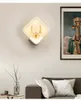 Lampa ścienna nordycka kreatywna mała poroża sypialnia dekoracja nocna światła nowoczesna minimalistyczna salon kwadratowy tło