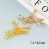 10 PCS 72x45mm Liga de Metal Ramo de Flor Tiara de Noiva Acessórios para Fazer Jóias DIY Material de Cocar L230704