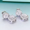 Élégant mode femmes boucles d'oreilles anti-allergique 925 en argent Sterling passé Test Moissanite boucles d'oreilles beau cadeau