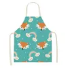 Fox Grembiuli Unisex Dinner Party Lino Bavaglino da cucina nordico Grembiuli divertenti per la pulizia Grembiuli Accessori per la casa L230620