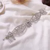 Pinces à cheveux couleur argent strass cristal bandeaux bandeaux diadèmes pour femmes mariée fête mariage accessoires de mariée bande de bijoux