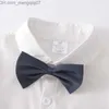 Conjuntos de ropa Baby Boy Conjunto formal Blusa de manga larga con lazo Colgante Camiseta sin mangas Conjunto de hombres Cumpleaños de niños Ropa de fiesta de bodas Z230717