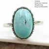 Cluster ringen natuurlijke groene turkoois verstelbare ring ovaal 925 sterling zilveren sieraden vrouwen mannen edelsteen blauw