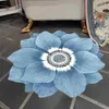Mattor blå blommaformade mattor för vardagsrum soffa bordsmatta toalett vatten absorberande anti-glid golvmatta sovrum dekor sovrum mattor r230725