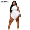 Women's Plus Size Jumpsuits Rompers CMYAYA size XL4XL Summer Autumn women ONeck Sleeveless Bodysuits bodycon Jumpsuit Club Romper playsuit outfit TB5039 230715