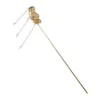 24cm IU Lee Ji Eun same pearl hairstick retro hairpin headdress of druna Hotel for women hairwear decoration L230704