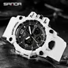 기타 시계 Sanda Men Sports Watches G 스타일의 검은 손목 시계 LED 디지털 50m 방수 시계 S 충격 남성 시계 relogio masculino 230716