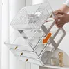 Boîtes de rangement porte-maquillage grande capacité Portable fille Transparent salle de bain comptoir organisateur avec 3 tiroirs porte-cosmétiques