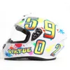 Motorhelmen DOT-helm Heren Dames Volledige zwarte lens Gepersonaliseerde Street Running Virtual White Cascos Para Moto