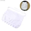 1pc Short Waist Kitchen Apron Lace Half Waist Bib Maid Costume With Pocket Kitchen Party Favors For Women Waitress (White Black) L230620