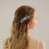 Bridal Hair Accessories Wedding Dress Headdress Ins Insert Comb Zircon Flower Hair Comb Girl Women Gift L230704