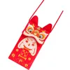 Present Wrap Asia Cross Body Wallet Chinese Envelope Packets Messenger 2023 Red Canvas Cash Pouch Child