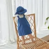 Fille Robes Robe Sans Manches Genou Longueur Pull Droit Solide Coton Régulier Mode Simple Doux Printemps Automne Enfants Filles