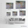 Canvas Art Hand Painted Oil Paintings of Claude Monet Water Lilies 1903 Ii Garden Landscape Artwork for Restaurant Decor