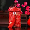 Gift Wrap Exquisite Red Chinese Knot Envelope Bag Floral Money Pocket High-grade Wedding Tassel Bags