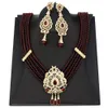 Wedding Jewelry Sets Neovisson High Quality Natural Stone Beaded Necklace Drop Earring Morocco Bride Wedding Jewelry Set Women Favorite Gift 230717