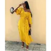 Etniska kläder sexiga afrikanska dashiki klänningar för abaya kvinnor ruffle chiffong long maxi klänning boubou dubai kaftan party femme africa robe