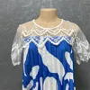 Abbigliamento etnico MD Africano Turchia Donne Abiti taglie forti 2023 Estate manica corta in pizzo Chiffon Boubou Dashiki Stampa Boho Dress Africa