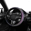 Steering Wheel Covers Diamond Cover Bling Crystal Rhinestones Universal Colorful Anti Slip Protector Car-styling Accessories