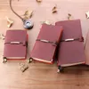 手作りのレザーライティングジャーナルノートブック詰め替え可能なポケットヴィンテージ旅行日記