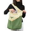 Storage Bags Reusable Grocery Washable Shopping Handbags Foldable Waterproof Recycled Daily Environmental Friendly Shopper Fabric