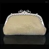 Borse da sera Borsa da donna Moda Donna Borsa con strass di diamanti Designer di marca Borsa da cerimonia nuziale in cristallo Pochette da giorno con catena