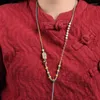 ペンダントネックレスチベット民族風の手摩擦コットンロープ手で織られた真珠ネックレス