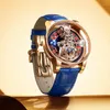 Zegarek pindu design skórzane męskie zegarki roulette top astronomiczny kwarc kwarcowy zegarek Celestial Series Montre Homme