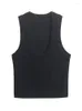 Vrouwen Tanks U-hals Brede Rand Vesten 2023 Zomer Mode Sexy Crop Tops Sling Vest Camis