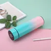 Creative Gradient Color Smart Thermos Cup Business Portable Car Vakuum 304 Rostfritt stål Vattenkopp Kaffekanna