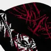 Beanie/Skull Caps Gothic Grunge creative irregular pattern knitted warm men's Caps aesthetic Y2K punk hip-hop streetwear Beanies Hat 230717