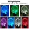 Nachtverlichting Kleurrijke 3D-lamp Touch Controlled Indoor Tafelblad LED Light