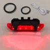 Luz de aviso de cauda de bicicleta de montanha recarregável USB de 5 LEDs de ciclismo Lâmpada de segurança traseira Lâmpada de segurança de bicicleta de ciclismo Luzes refletoras de 4 modos acessórios de luz traseira