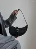 Kvällspåsar 2023 kvinnors väska mode svart krokodilmönster axel underarm all-match handväska för kvinnor