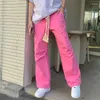 Herrenhose Cargo Pink Männer Unisex Hip Hop Taktische Hose Harajuku Chic Baggy Amerikanische Streetwear Vintage Y2k Sommer Pantalones Cool