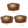 Cinture Longhorn Bull Belt Buckle Belt Vintage Western Belt Cinture da cowboy per uomo Western con cintura in pelle con fibbia grande Cintura jeans 230715