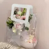 Embrulho para presente 10 pçs Saco Transparente Cosméticos Roupas Embalagens Sacos Casamento Aniversário Chá de Bebê Flor Bolsitas De Papel