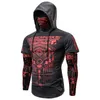 Herrtröjor tröjor herr skalle mask tröja falska två stycken män punk jogging homme pullover elastic streetwear hoodie japan ninja kostym 230717