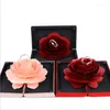 Sacchetti per gioielli Scatola pieghevole per anelli rosa per donna 2023 Custodia in carta per gioielli creativi Anelli regalo piccoli