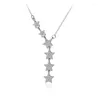 Pendentif Colliers Unique Mémoire Exquis Mode Étoiles Doux Romantique Argent Couleur Clavicule Chaîne Femme Collier SNE463