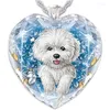Pendant Necklaces 2023 Cute Crystal Peach Heart Necklace Fashion Puppy Collar Joyero Jeweler Gothic Bridesmaid Gift