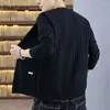 남자 스웨터 패션 2023 스프링 겨울 뜨개질 kpop 미니멀리스트 풀 Homme Ropa 카디건 남성 레저 튜닉 겉옷