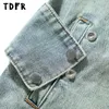 Kamizelki męskie kamizelki jeansowe kamizelka menów umyte w trudnej sytuacji dekoracja przycisków